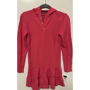 Ralph Lauren Polo  Shirt Dress  Girls XL with  Hood Triple Hem NWT